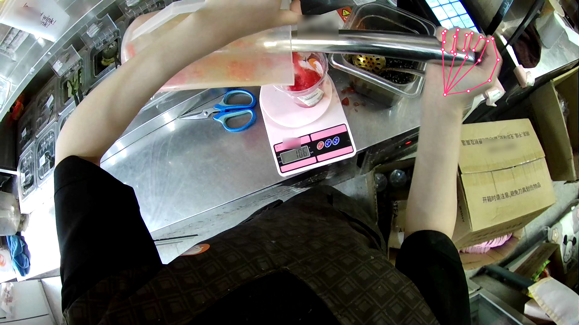 公共サービス：手の2Dキーポイント、サンプル 1。